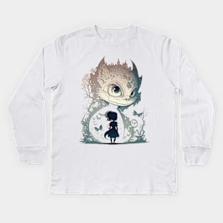 Mystical fantasy character. Kids Long Sleeve T-Shirt